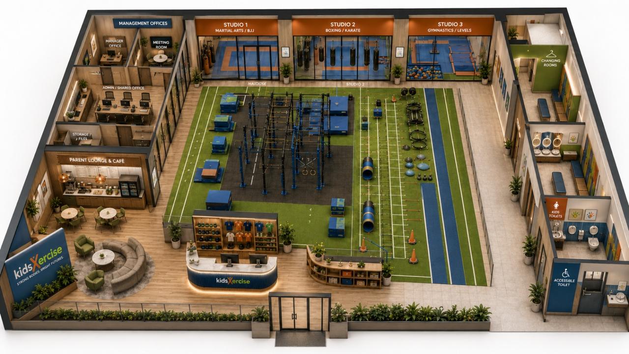 KidsXercise 3D floor plan